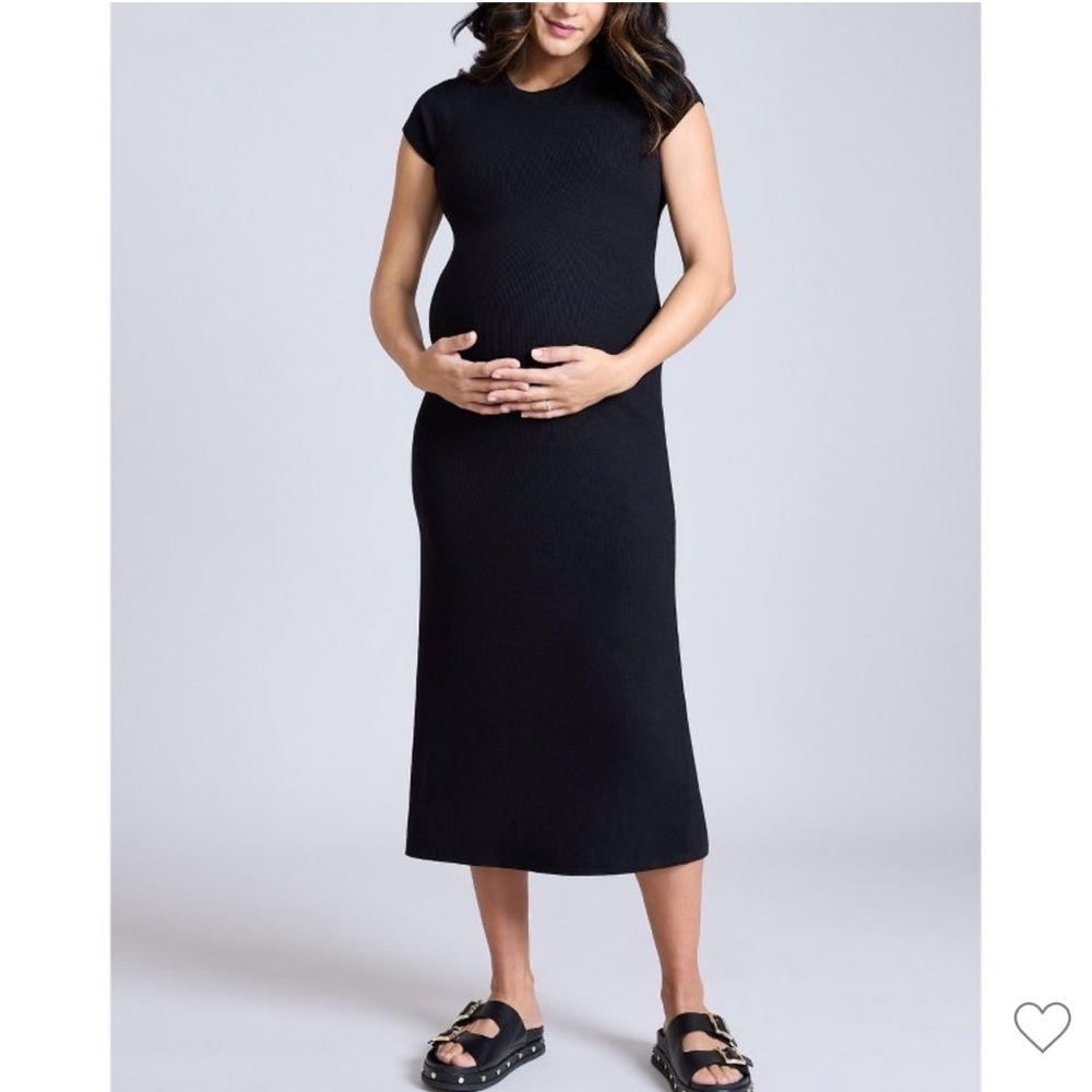 Motherhood Maternity Black Midi Dress